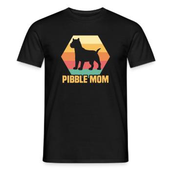 Pibble Mama Pit Bull Terrier Chien - T-shirt homme - noir - Devant - AI Model Male 178 light (178cm)