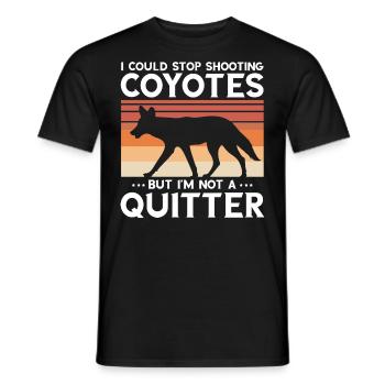 Conception de chasseur de coyote pour la chasse au coyote - T-shirt homme - noir - Devant - AI Model Male 178 light (178cm)