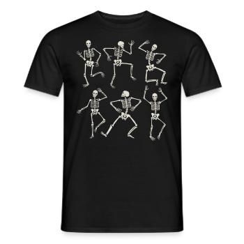 Halloween Skelett Skull Halloween Kostüm - Männer T-Shirt - Schwarz - Vorne - AI Model Male 178 light (178cm)
