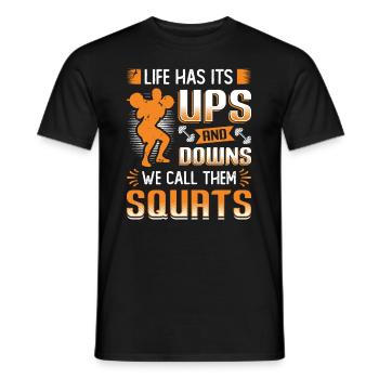 La vie a ses hauts et ses bas. - T-shirt homme - noir - Devant - AI Model Male 178 light (178cm)