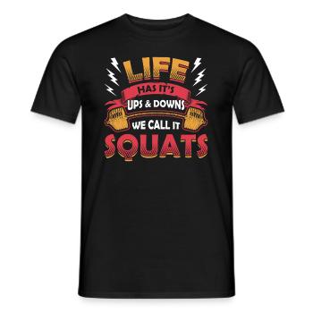 La vie a ses hauts et ses bas. - T-shirt homme - noir - Devant - AI Model Male 178 light (178cm)