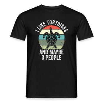 I like tortoises and maybe 3 people Turtle - Männer T-Shirt - Schwarz - Vorne - AI Model Male 178 light (178cm)