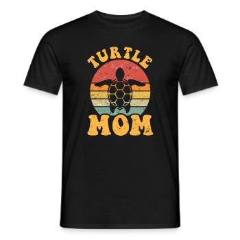 Turtle Mom turtles - Men's T-Shirt - black - Front - AI Model Male 178 light (178cm)