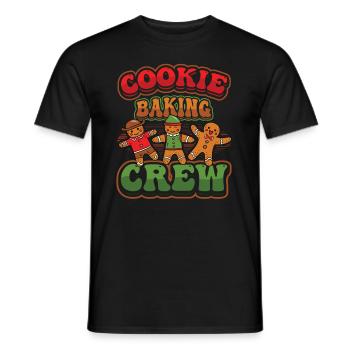 Équipe de cuisson des biscuits, Noël, pain d’épices. - T-shirt homme - noir - Devant - AI Model Male 178 light (178cm)