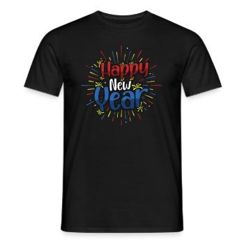 Bonne année 2022, réveillon du Nouvel An. - T-shirt homme - noir - Devant - AI Model Male 178 light (178cm)
