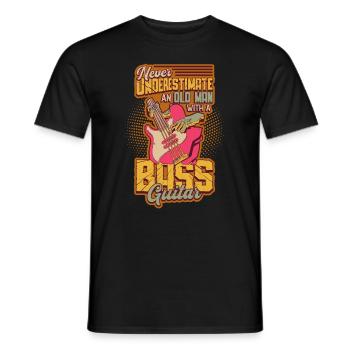 Never underestimate an old man. - Men's T-Shirt - black - Front - AI Model Male 178 light (178cm)