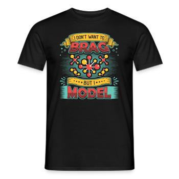 Modélisation physique, drôles d’amateurs de physique - T-shirt homme - noir - Devant - AI Model Male 178 light (178cm)