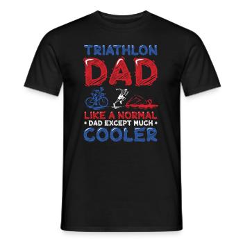 Triathlon-Dad, wie ein normaler Dad, nur cooler. - Männer T-Shirt - Schwarz - Vorne - AI Model Male 178 light (178cm)