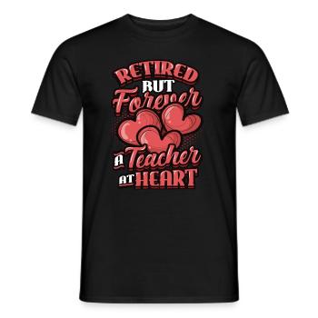 Retraité, mais toujours enseignant dans l’âme. - T-shirt homme - noir - Devant - AI Model Male 178 light (178cm)