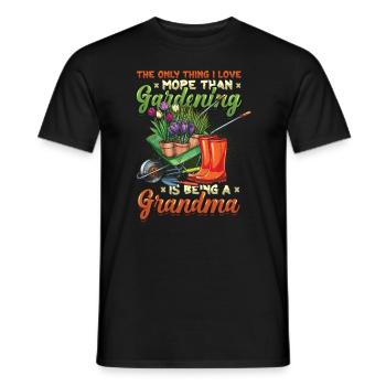 Amoureux du jardin, femmes, jardinage, grand-mère. - T-shirt homme - noir - Devant - AI Model Male 178 light (178cm)