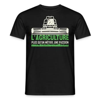 L'agriculture plus qu'un métier, une passion. - T-shirt homme - noir - Devant - AI Model Male 178 light (178cm)