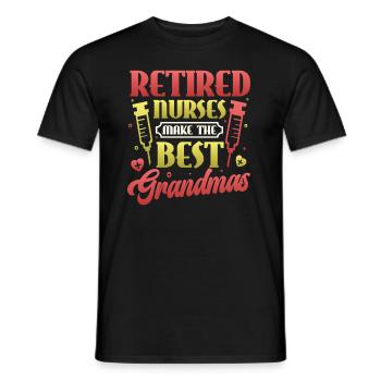 Retired nurses are the best. - Men's T-Shirt - black - Front - AI Model Male 178 light (178cm)