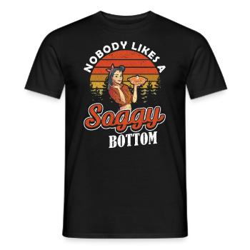 Cake Nobody Likes a Soggy Bottom Baking - Men's T-Shirt - black - Front - AI Model Male 178 light (178cm)