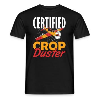 Certified Crop Duster Sprayer - Men's T-Shirt - black - Front - AI Model Male 178 light (178cm)