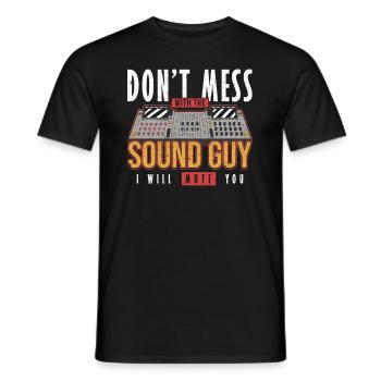 Sound Guy I will Mute You ingénieur du son - T-shirt homme - noir - Devant - AI Model Male 178 light (178cm)