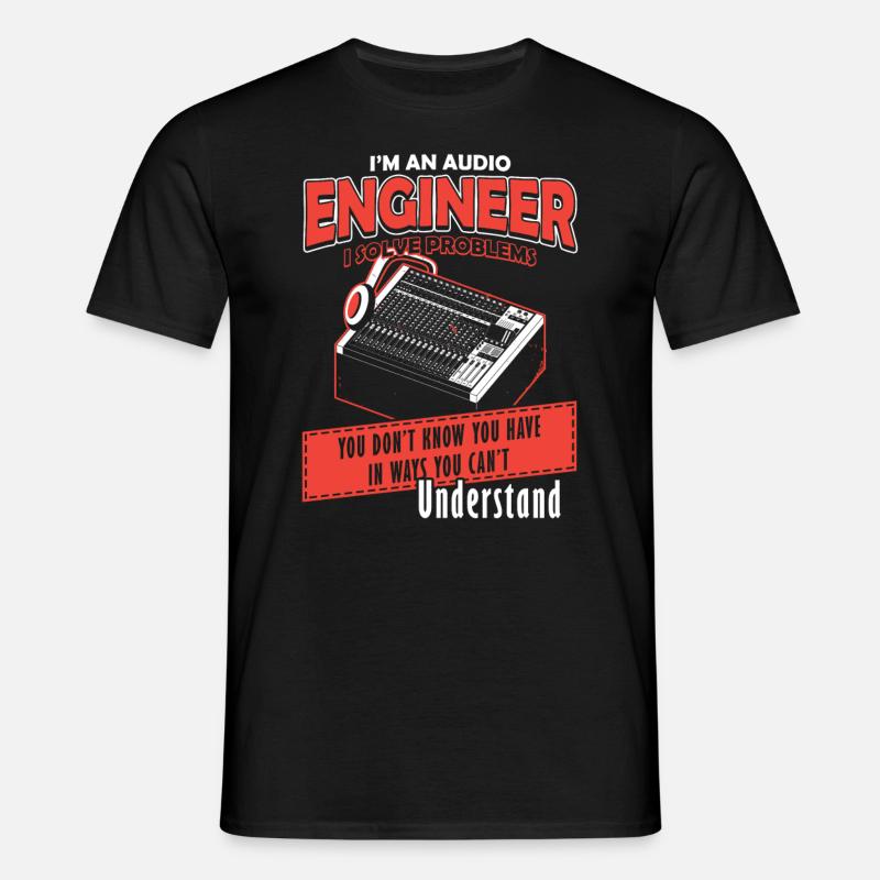 Audio Engineer Solve Problem Tontechniker - Männer T-Shirt - Schwarz