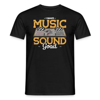 Sound Guy I make Music Sound Good Sound Ingénieur du son - T-shirt homme - noir - Devant - AI Model Male 178 light (178cm)