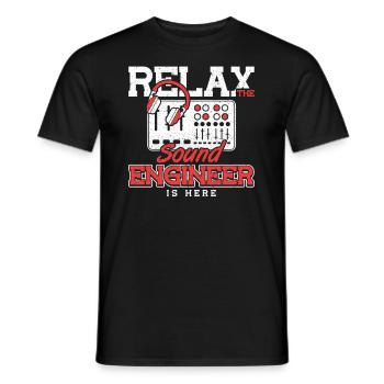 Détendez-vous l’ingénieur du son est ici Tontechniker - T-shirt homme - noir - Devant - AI Model Male 178 light (178cm)