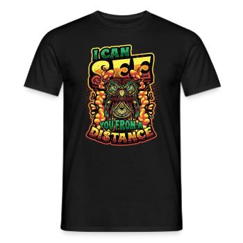 Ich Kann Dich Aus Der Ferne Sehen Taro-karten - Männer T-Shirt - Schwarz - Vorne - AI Model Male 178 light (178cm)