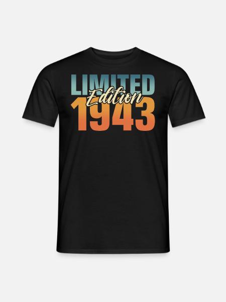 80. Geburtstag Jahrgang 1943. 80 Jahre - Männer T-Shirt - Schwarz