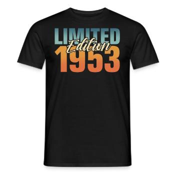 70. Geburtstag Jahrgang 1953 70 Jahre - Männer T-Shirt - Schwarz - Vorne - AI Model Male 178 light (178cm)