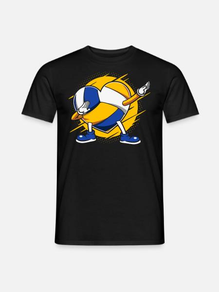 Kinder Dabbing Volleyball Spieler Beachvolleyball - Männer T-Shirt - Schwarz