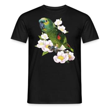 Die Blaustirnamazone - Männer T-Shirt - Schwarz - Vorne - AI Model Male 178 light (178cm)