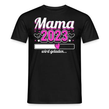 Mama 2023 Mutter werden in Schwangerschaft Baby - Männer T-Shirt - Schwarz - Vorne - AI Model Male 178 light (178cm)