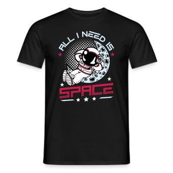 J’ai juste besoin d’espace, astronaute. - T-shirt homme - noir - Devant - AI Model Male 178 light (178cm)