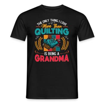 Nähen Quilter Oma Quilten - Männer T-Shirt - Schwarz - Vorne - AI Model Male 178 light (178cm)