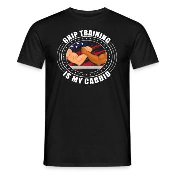 Armwrestler USA-Flaggen-Handdrücken - Männer T-Shirt - Schwarz - Vorne - AI Model Male 178 light (178cm)