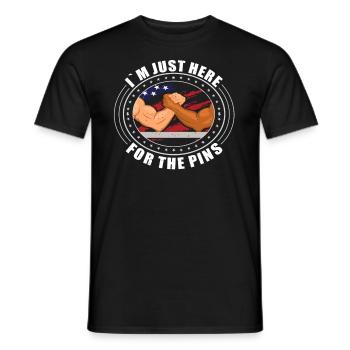 Armwrestler USA-Flaggen-Handdrücken - Männer T-Shirt - Schwarz - Vorne - AI Model Male 178 light (178cm)