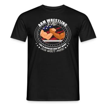Armwrestler USA-Flaggen-Handdrücken - Männer T-Shirt - Schwarz - Vorne - AI Model Male 178 light (178cm)
