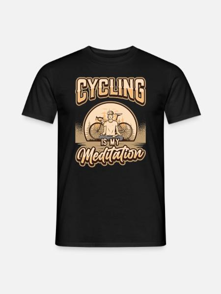 Radfahren Ist Meine Meditation, Radfahrer. - Männer T-Shirt - Schwarz