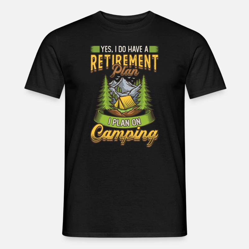 Ruhestandsplan Camping, Ruhestandscamper. - Männer T-Shirt - Schwarz