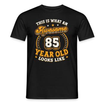 Voici à quoi ressemble un homme de 85 ans émerveillé. - T-shirt homme - noir - Devant - AI Model Male 178 light (178cm)