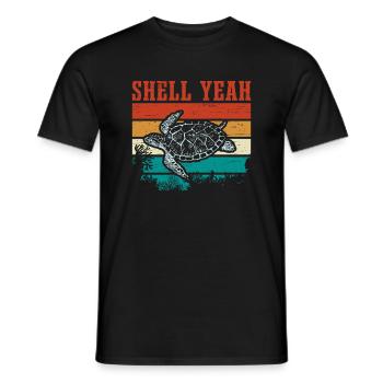Schildkröte Retro Schildkröten Spruch Witzig - Männer T-Shirt - Schwarz - Vorne - AI Model Male 178 light (178cm)