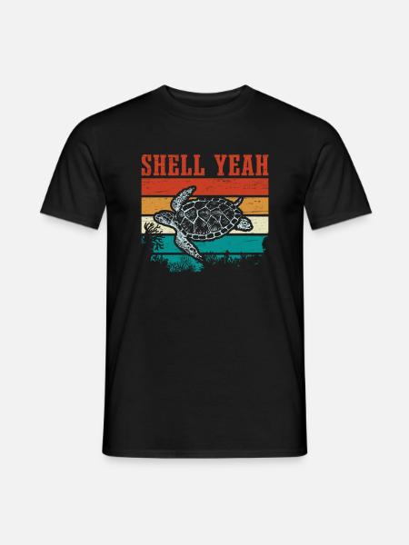 Turtle Retro Turtle Saying Funny - Men's T-Shirt - black
