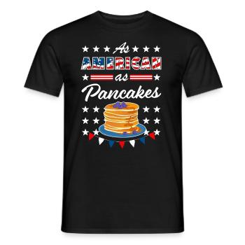 As American As Pancakes 4th of July USA - Männer T-Shirt - Schwarz - Vorne - AI Model Male 178 light (178cm)