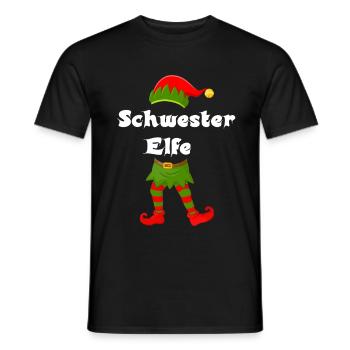 Schwester Elfe - Männer T-Shirt - Schwarz - Vorne - AI Model Male 178 light (178cm)