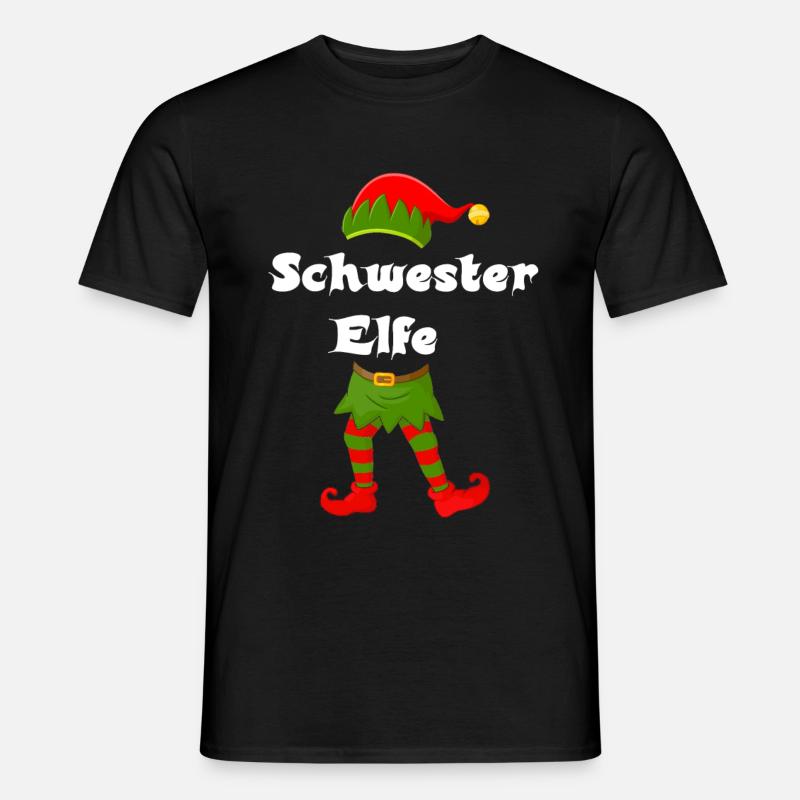 Schwester Elfe - Männer T-Shirt - Schwarz