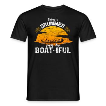 Course de bateaux-dragons chinois - T-shirt homme - noir - Devant - AI Model Male 178 light (178cm)