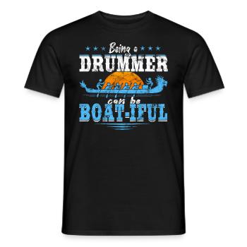 Course de bateaux-dragons chinois - T-shirt homme - noir - Devant - AI Model Male 178 light (178cm)