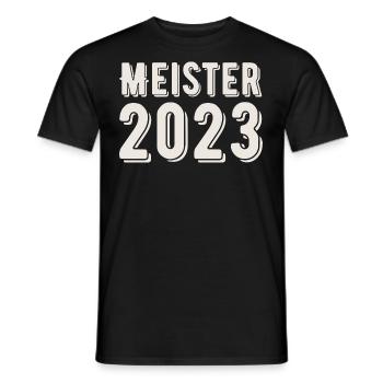 Meister 2023 Meisterprüfung Meisterbrief - Männer T-Shirt - Schwarz - Vorne - AI Model Male 178 light (178cm)