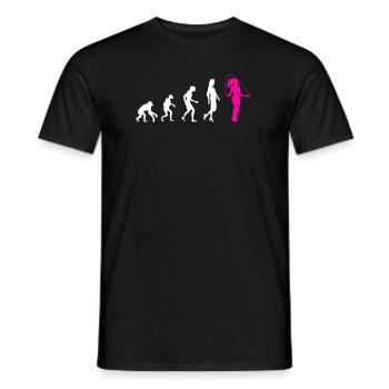 Evolution Jumping Rope Women - Men's T-Shirt - black - Front - AI Model Male 178 light (178cm)