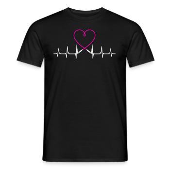 Heartbeat Jumping Rope Women - Men's T-Shirt - black - Front - AI Model Male 178 light (178cm)