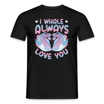 Ich Wal Liebe Dich Immer Blauwal - Männer T-Shirt - Schwarz - Vorne - AI Model Male 178 light (178cm)
