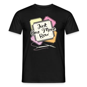 Nur Noch Eine Reihe Häkeln - Männer T-Shirt - Schwarz - Vorne - AI Model Male 178 light (178cm)