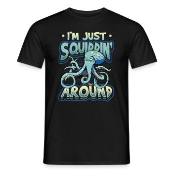 Ich Bin Nur Ein Tintenfisch - Männer T-Shirt - Schwarz - Vorne - AI Model Male 178 light (178cm)