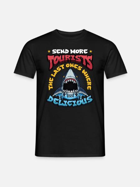 Send more tourists - Men's T-Shirt - black